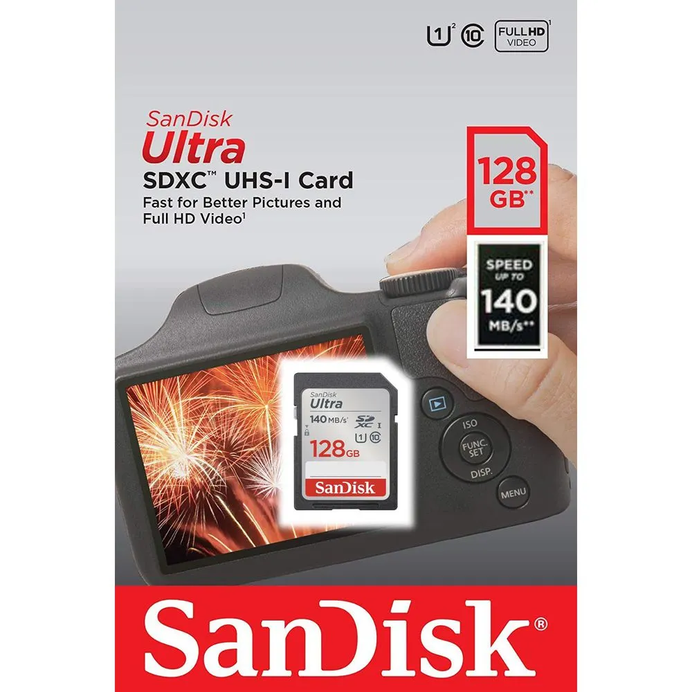 Ultra SDXC 128GB  140MBs